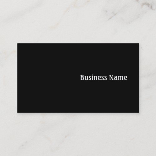 Black Business Card