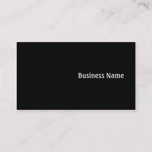 Customizable Black Business Card