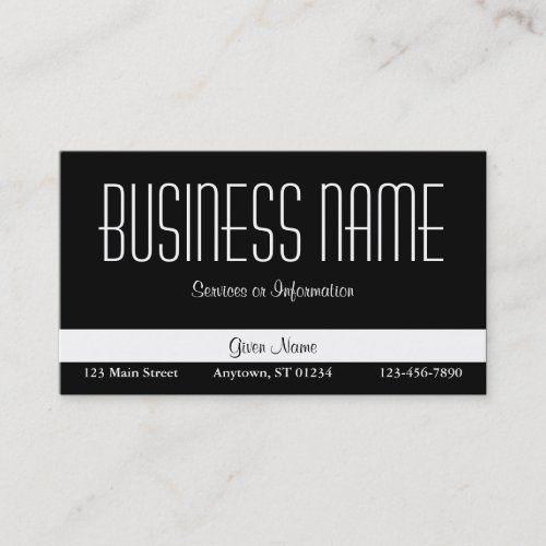 Black Business Card