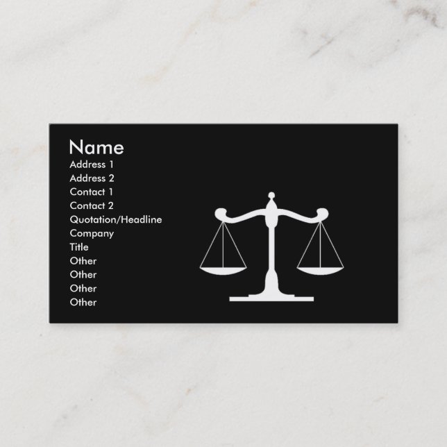 Black Business Card (Front)