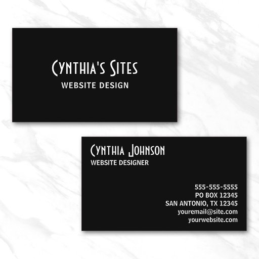 Customizable Black Business Card