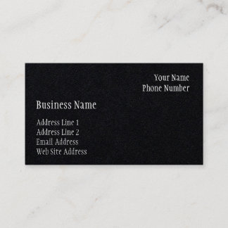 Black Business Card Template