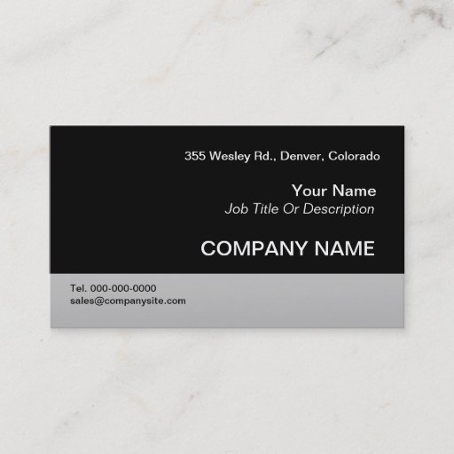 Customizable Black Business Card Templates