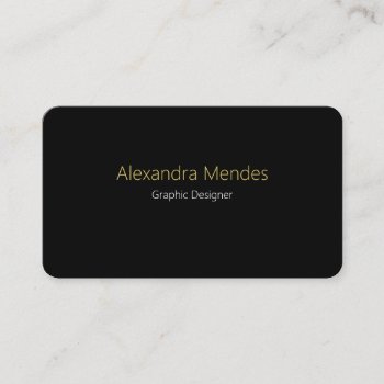 Black Business Card With A Simple And Elegant Desi by Moon_H at Zazzle