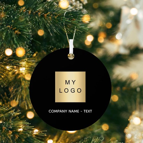 Black business company logo metal ornament