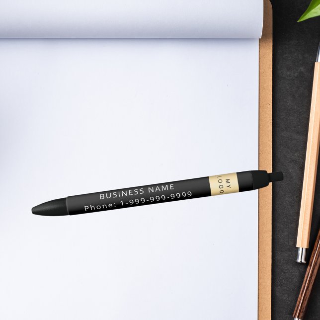 Black business company logo name phone pen (Creator Uploaded)