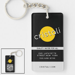 Black Business keychains minimalist clean simple