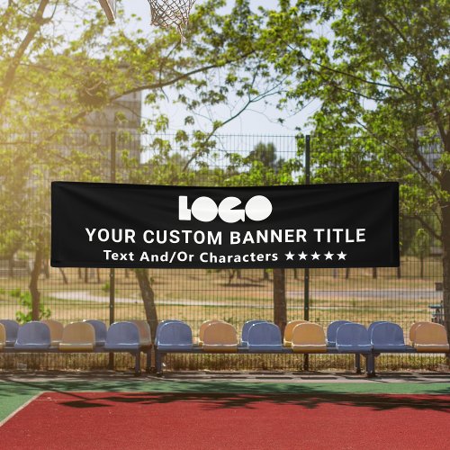 Black Business Logo Company Brand Outdoor 10 Long Banner