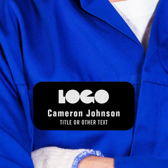 Black Business Logo Name Professional Work Uniform Patch (Creator Uploaded)