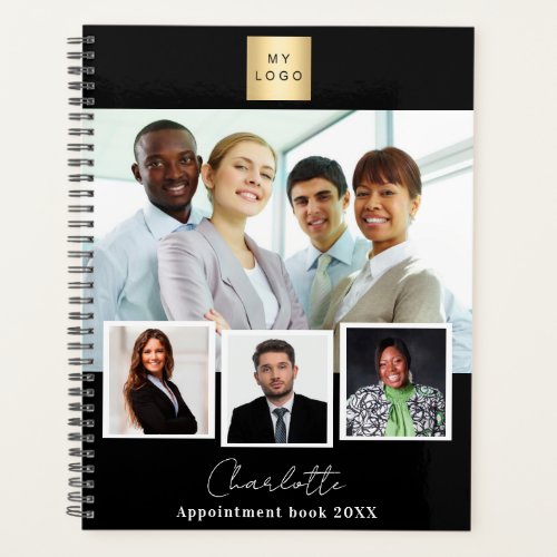 Black business logo photo collage 2024 planner