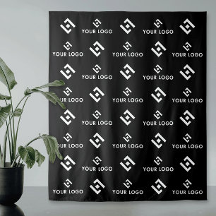 Black Business Logo Step & Repeat Backdrop Banner