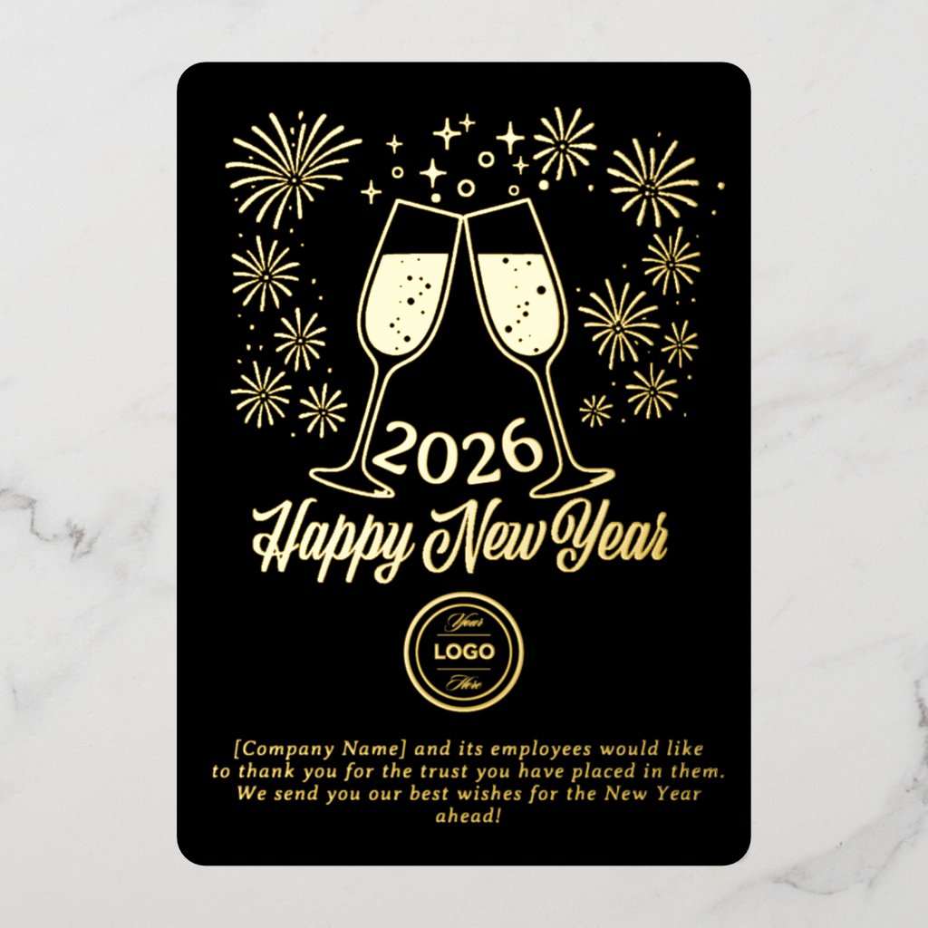 Black Business New Year 2026 Champagne Gold