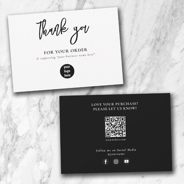 Black Business Thank You Logo Social Media (Personalized Business Thank You Logo Social Media)