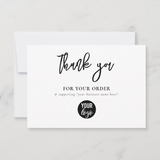 Black Business Thank You Logo Social Media | Zazzle