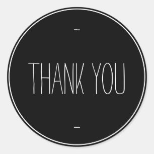 Black Business Thank You Sticker