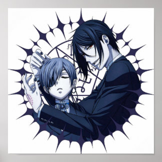 Black Butler Sebastian and Ciel Pentagram Poster