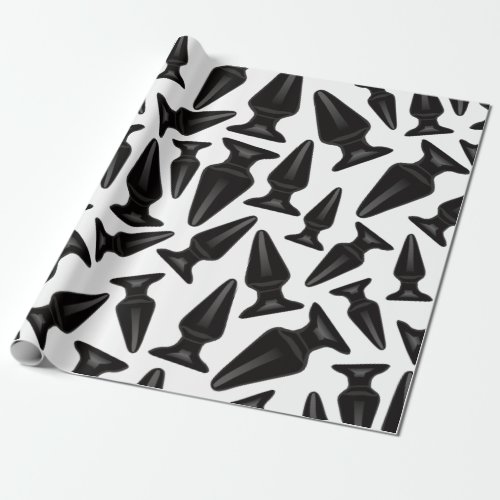 Black butt plug pattern _ customizable wrapping paper