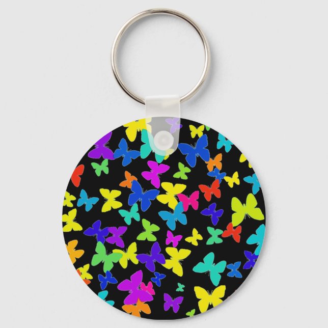 Black Butterflies Keychain (Front)