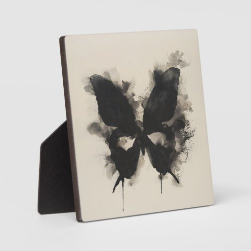 Black Butterfly Abstract Tabletop Office Picture Plaque