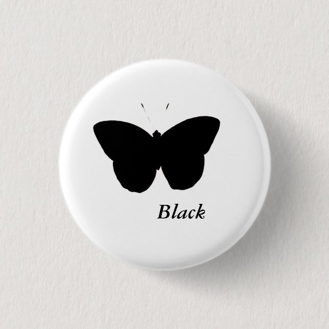 Black Butterfly Button (Front)
