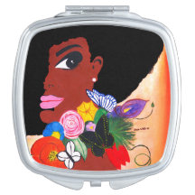 Black Butterfly - compact mirror