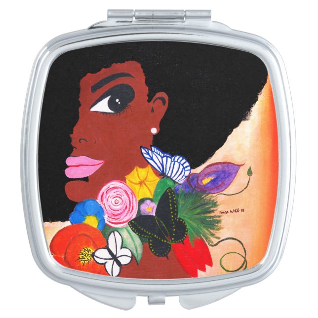Black Butterfly - compact mirror (Front)