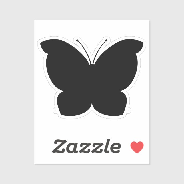 Black Butterfly Cut Out Vinyl Sticker (Sheet)