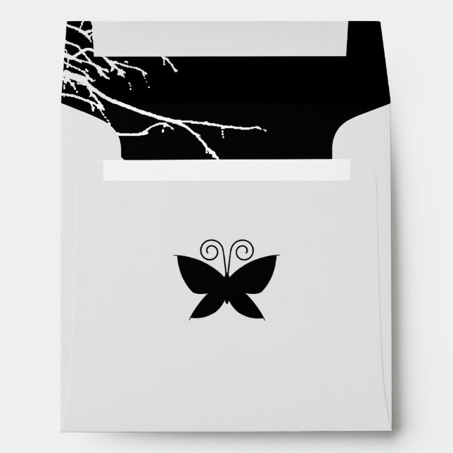 Black Butterfly Envelope (Back (Bottom))