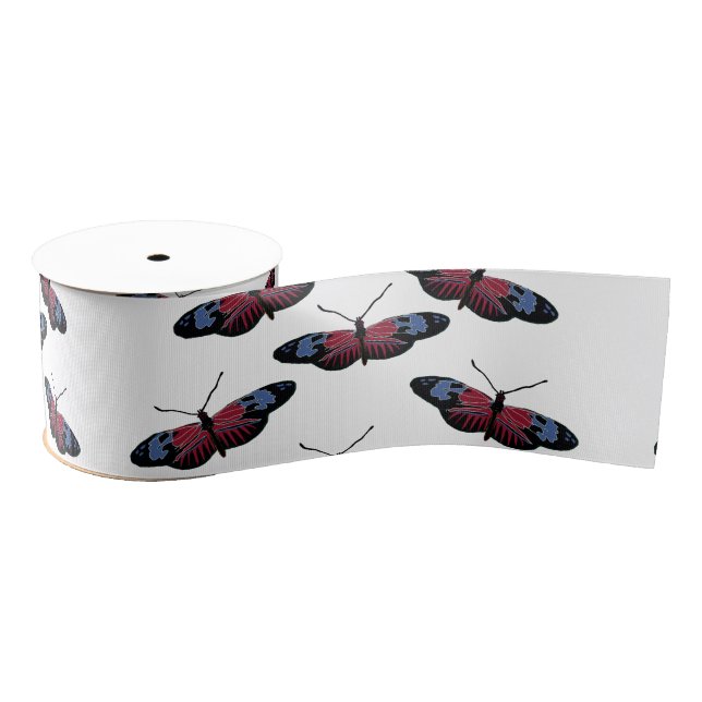 Black Butterfly Grosgrain Ribbon (Spool)