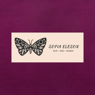 Black Butterfly Logo Blush Pink Professional Staff Name Tag