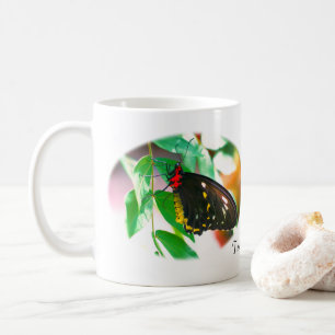 Black Butterfly Personalized Nature Coffee Mug