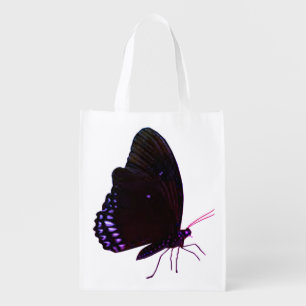 Black Butterfly Reusable Grocery Bag
