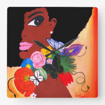 Black Butterfly - Wall Clock