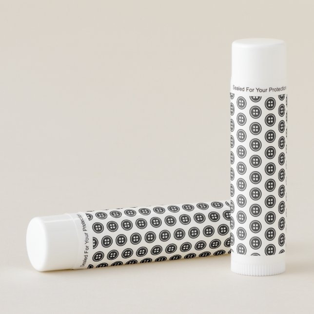 Black Button Lip Balm (Front)