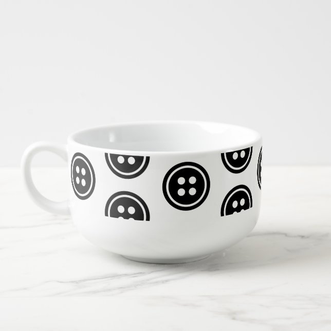 Black Button Soup Mug (Right)