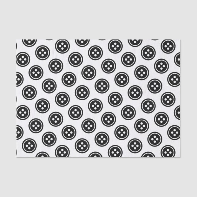 Black Button Tissue Paper (Front)