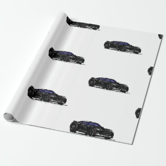 Black C7 Corvette Wrapping Paper