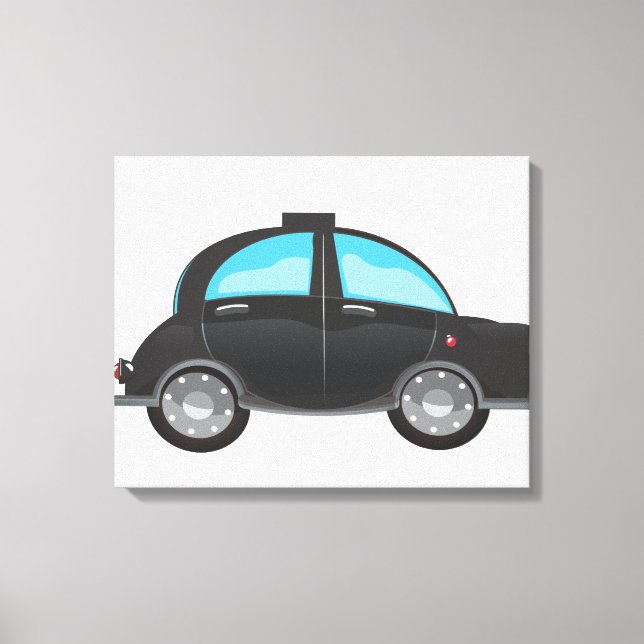 Black Cab Canvas Print (Front)
