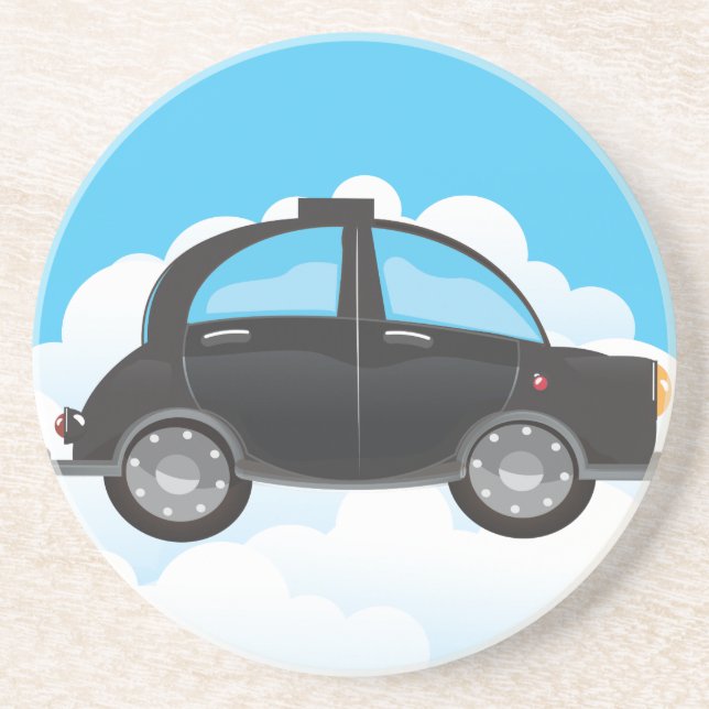 Black Cab Sandstone Coaster (Front)