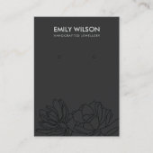 BLACK CACTUS SUCCULENT FOLIAGE EARRING DISPLAY BUSINESS CARD (Front)
