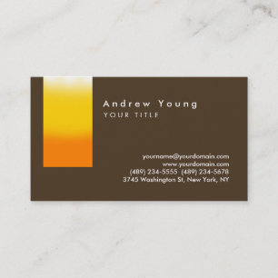 Black Cafe Noir Orange Yelllow Business Card