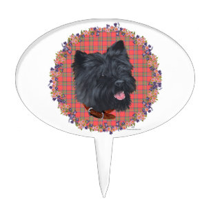 Black Cairn Head Study Cake Topper