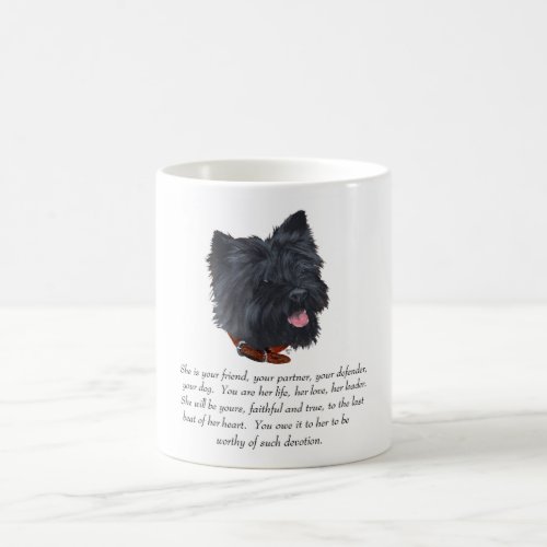 Black Cairn Terrier Keepsake _ Female Coffee Mug