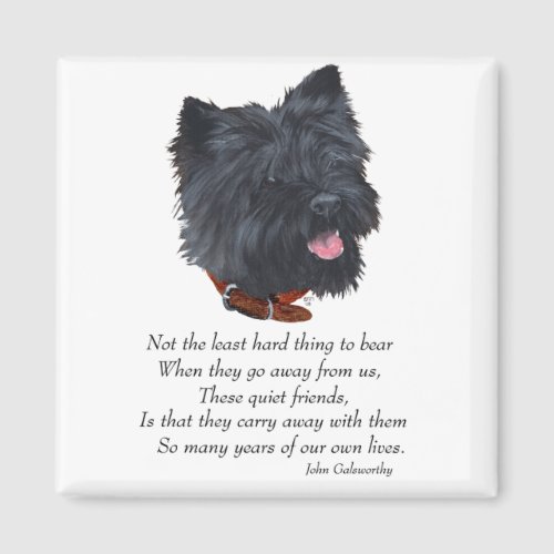 Black Cairn Terrier Rainbow Bridge Magnet