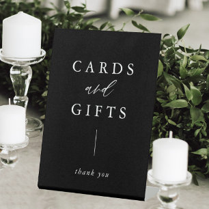 Black Calligraphy Cards and Gifts  Pedestal Sign