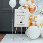 Blush Brass Calligraphy Photo Graduation Welcome Foam Board