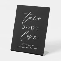 Black Calligraphy Taco Bout Love Taco Bar