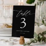 Black Calligraphy Wedding Table Seating Cards<br><div class="desc">Black Calligraphy Wedding Table Seating Cards</div>