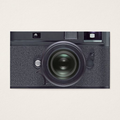 Customizable Black camera business card templates