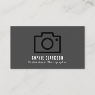 Black Camera Icon, Photographer, Photography Business Card